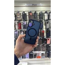 Protector Azul Mate con Magsafe para iPhone 16 