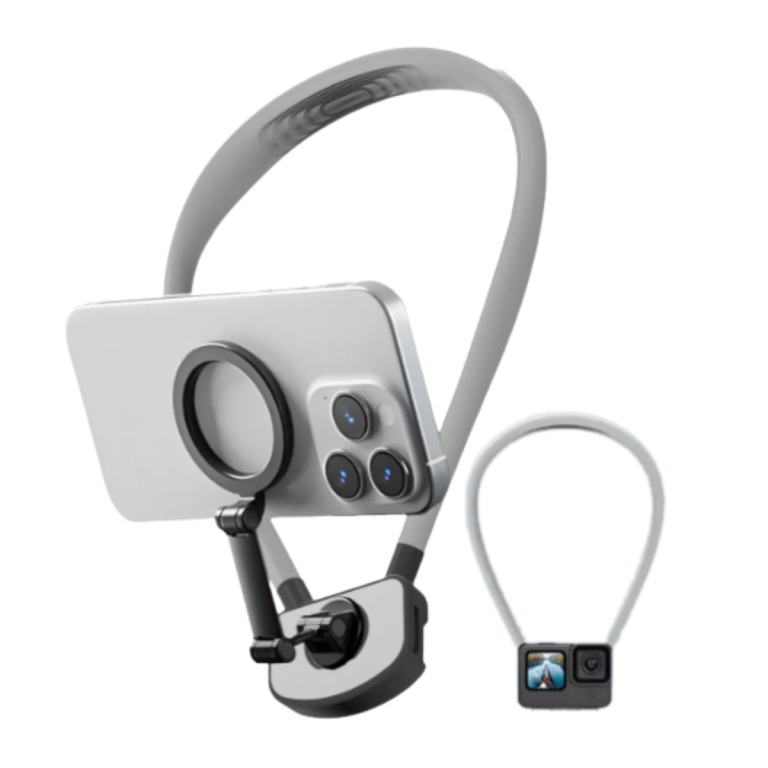 Soporte De Cuello Para Celular Magn�tico Y C�mara Acci�n Gris
