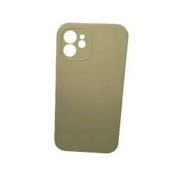 Protector Silicona Crema con Microfibra para iPhone 12