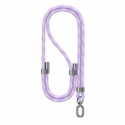 Correa para Cuello Ajustable 8mm 160cm Lila/Blanco 