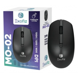 Mouse Inalambrico Mo-02 Exofiz Color Negro