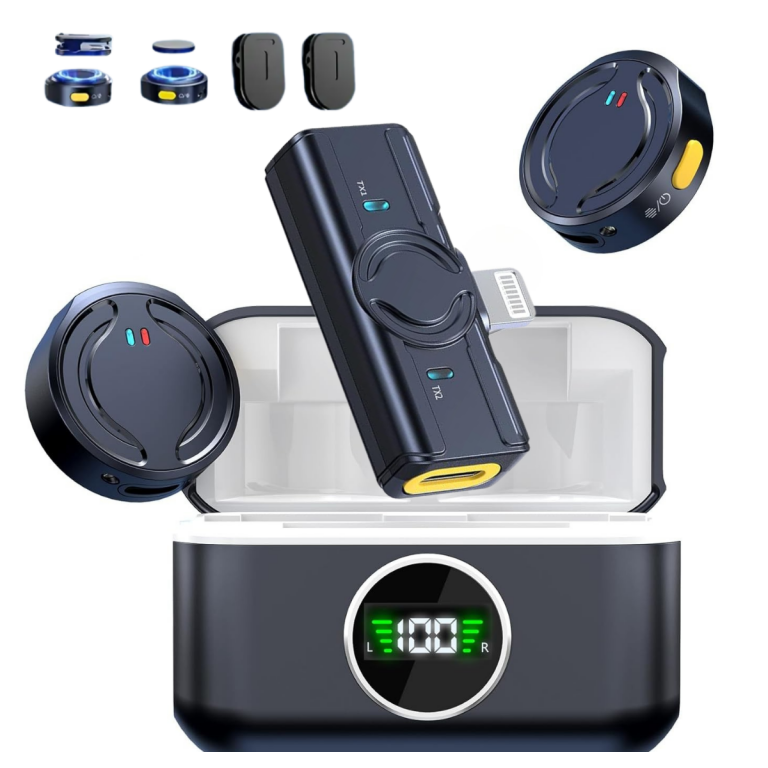 Micrfono Inalmbrico Solapero Clip Magnetic Para Celular ( Lightning)